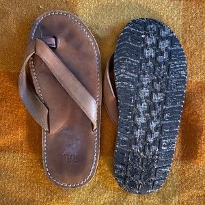 Lightly Worn RRL Leather Flip-Flop